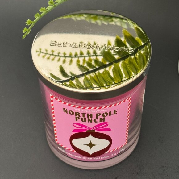 BBW North Pole Punch Bath & Body Works Single Wick Candle - Picture 4 of 10